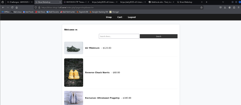 Featured image of post WHY CTF 2025: Shoe Shop