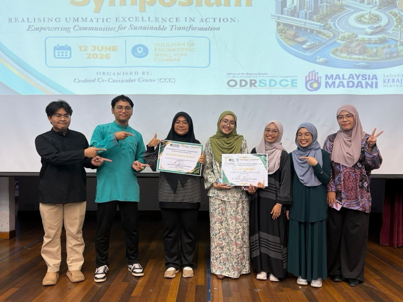 Award presentation with the team