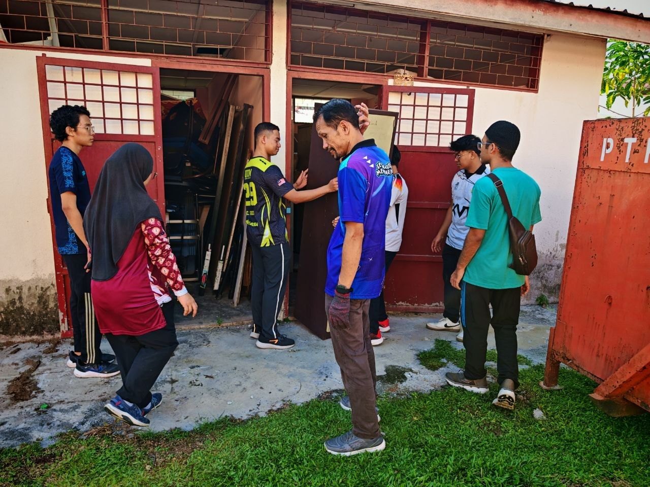 Community service at the school