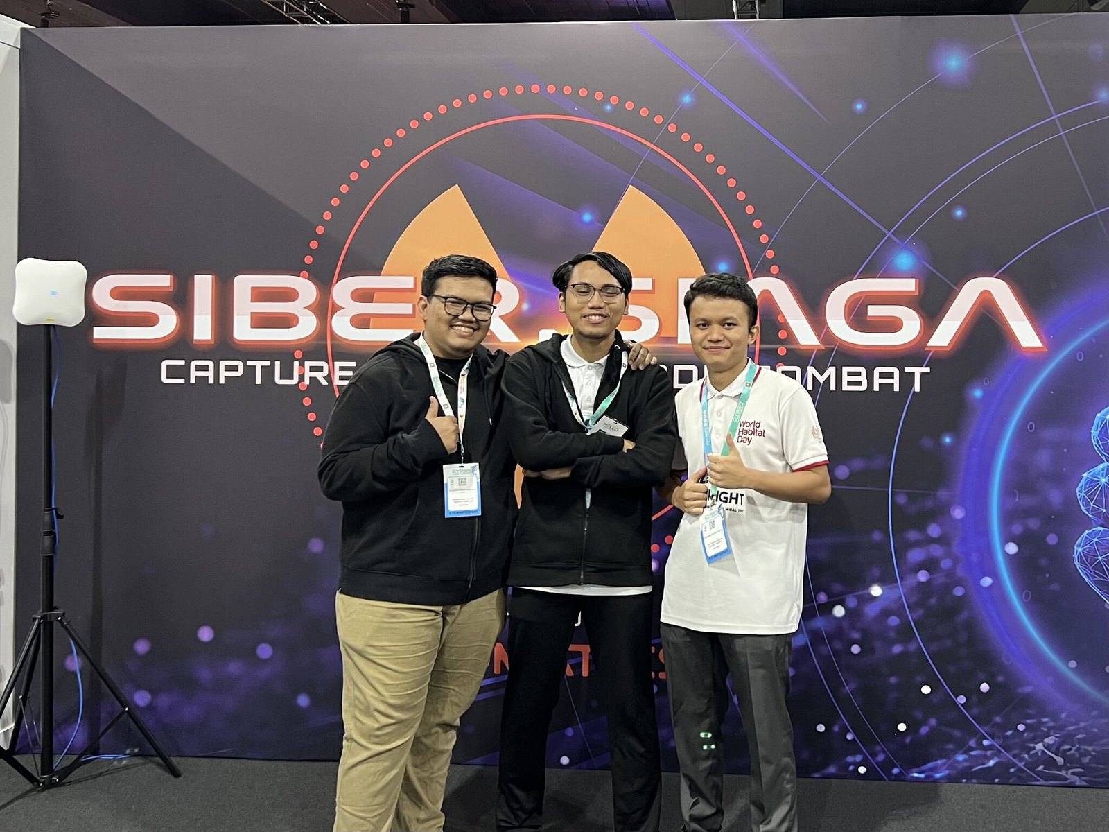 Team at the Siber Siaga backdrop
