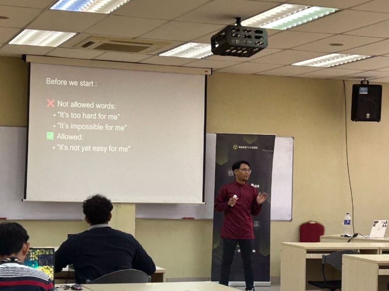 Speaking to the room